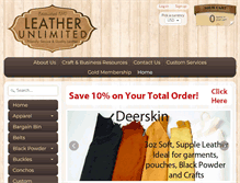 Tablet Screenshot of leatherunltd.com